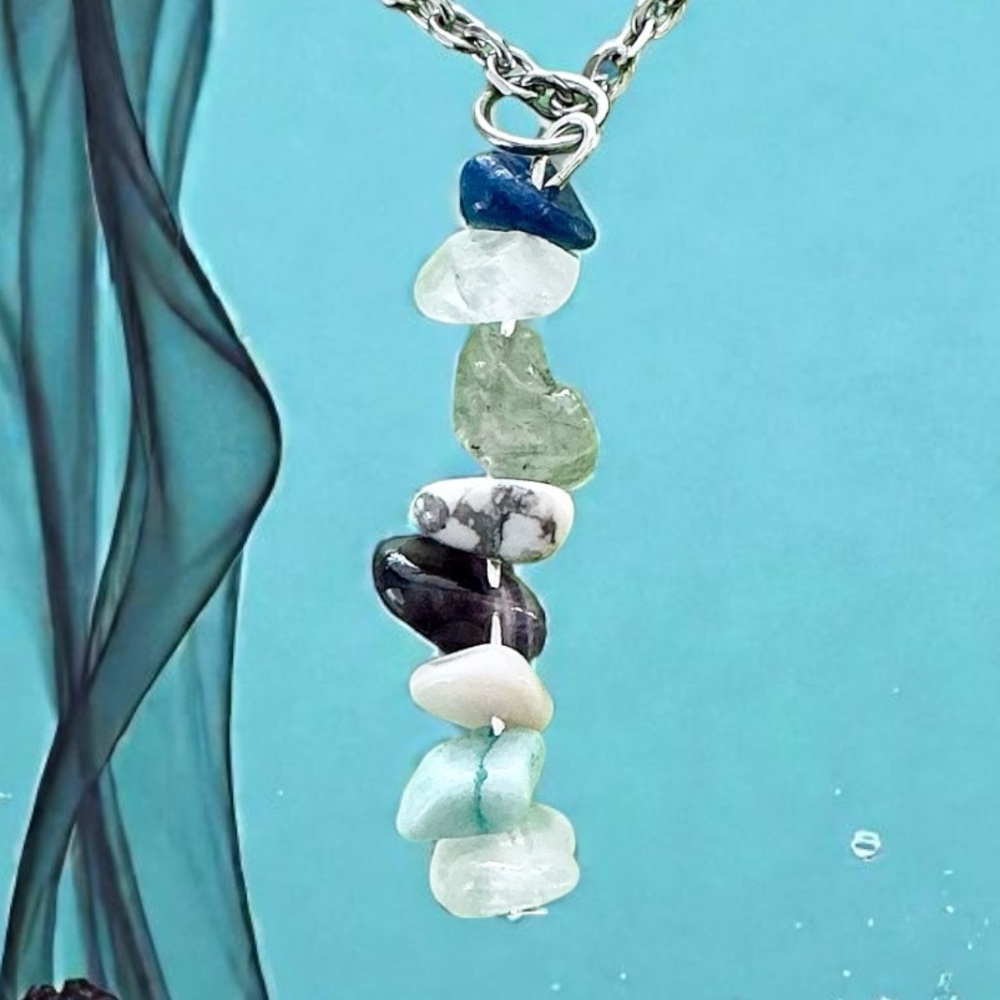🆕 Multi Gemstones Pendant Necklace